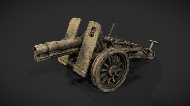 Heavy Infantry Gun 3D Model
