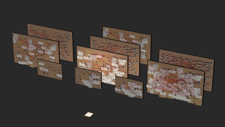 Conspiracy Boards + Geometry Node System 3D Model