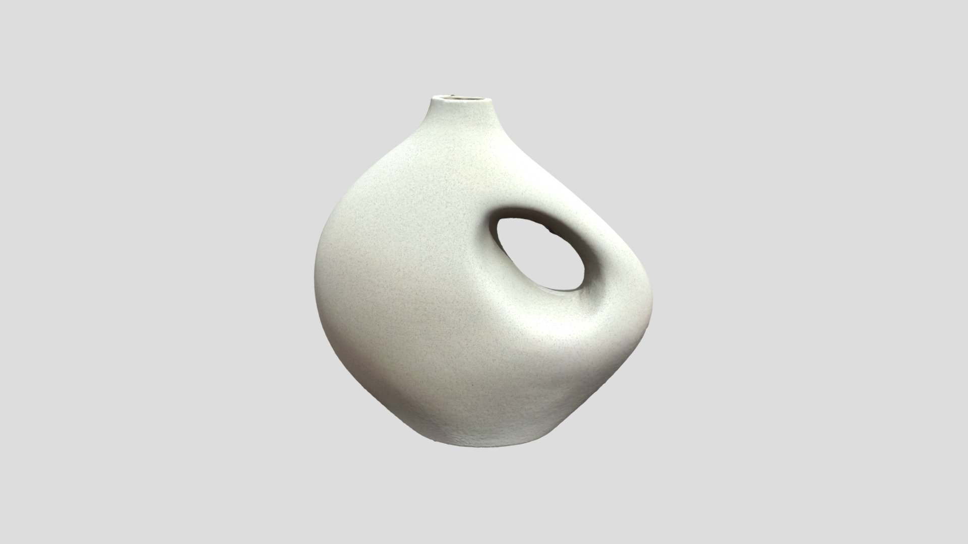 Modelified White mud vase