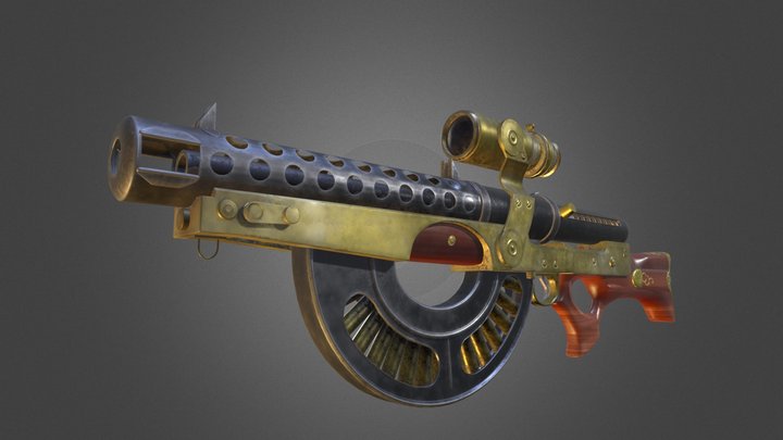 SteamPunkGun 3D Model