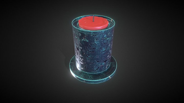 Halloween candle 3D Model