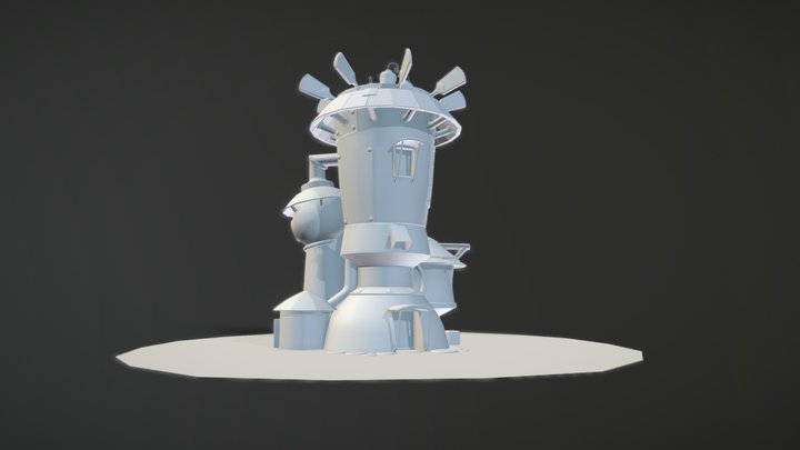 Shabby metal tower 3D Model