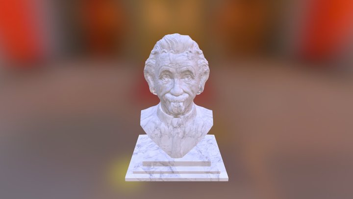 Albert Einstein Bust Sculpt 2 3D Model