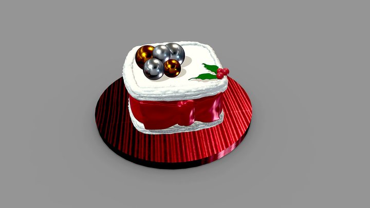 Xmas Cake 3D Model