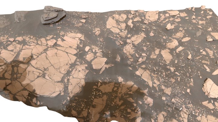 M2020 ZCAM --  Lighted Top workspace, Sol 464 – Kostenloses 3D-Modell STL