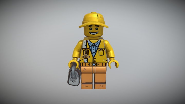 smiling LEGO minifigure explorer