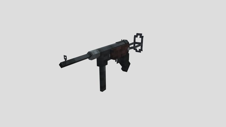 Mp-40 From Cod Zombies In Minecraft 3D Model