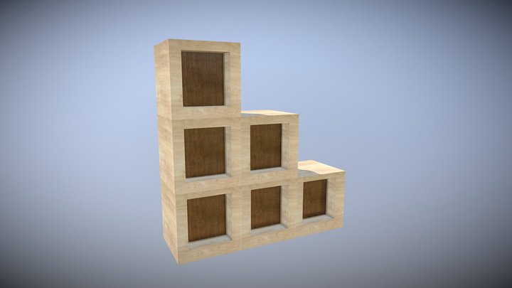 [FREE] Wooden Shelves 3D Model