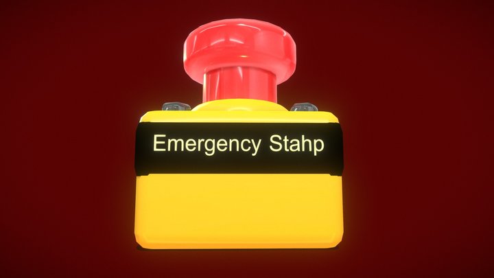Stahp Button 3D Model