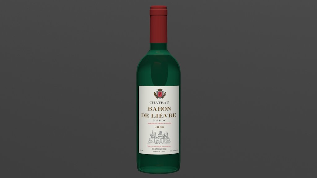 Classic wine bottle with label