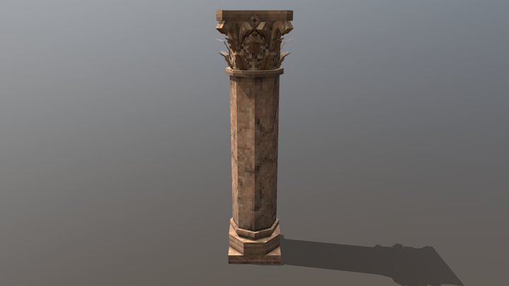 Corinthian pillar 3D Model