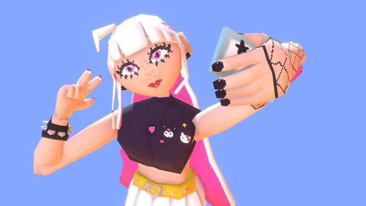 LowPoly OC Girl! 3D Model