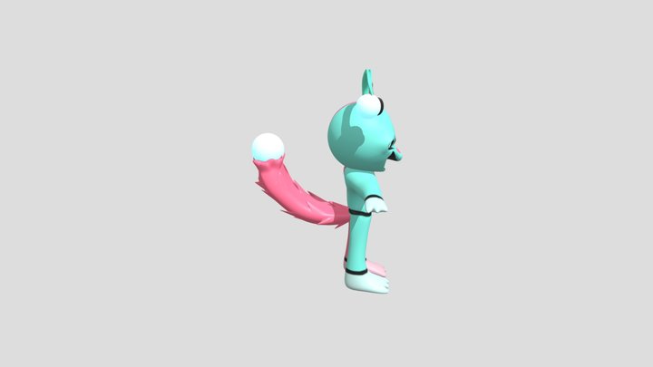 Aquaferal 2V Rigged 3D Model