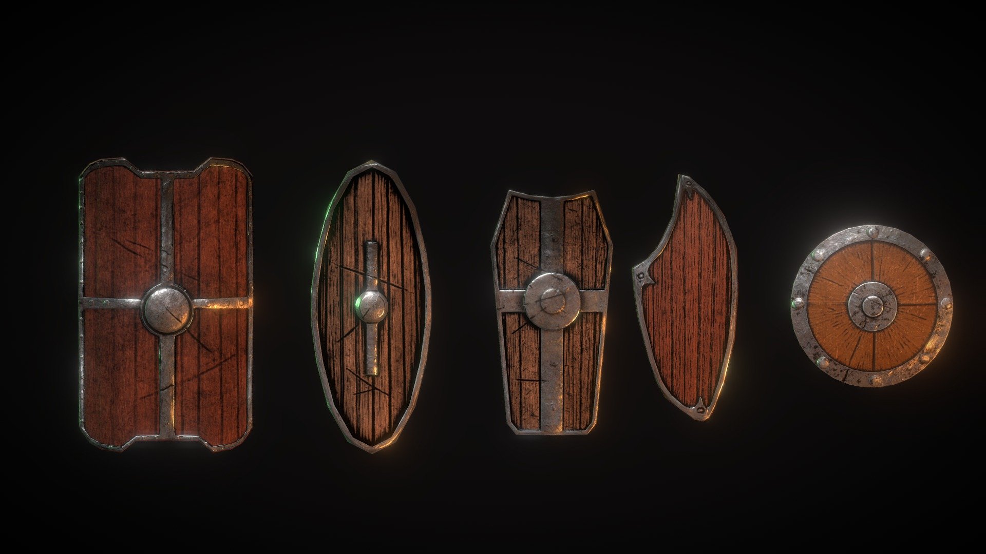 Low poly Shield Asset