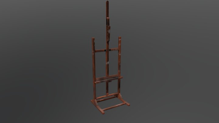 Wooden Easel | dirty and painted 3D Model
