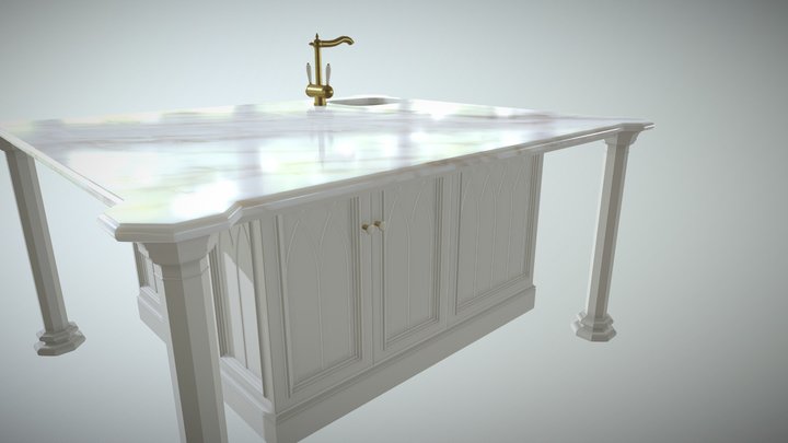 wyspa w kuchni 3D Model