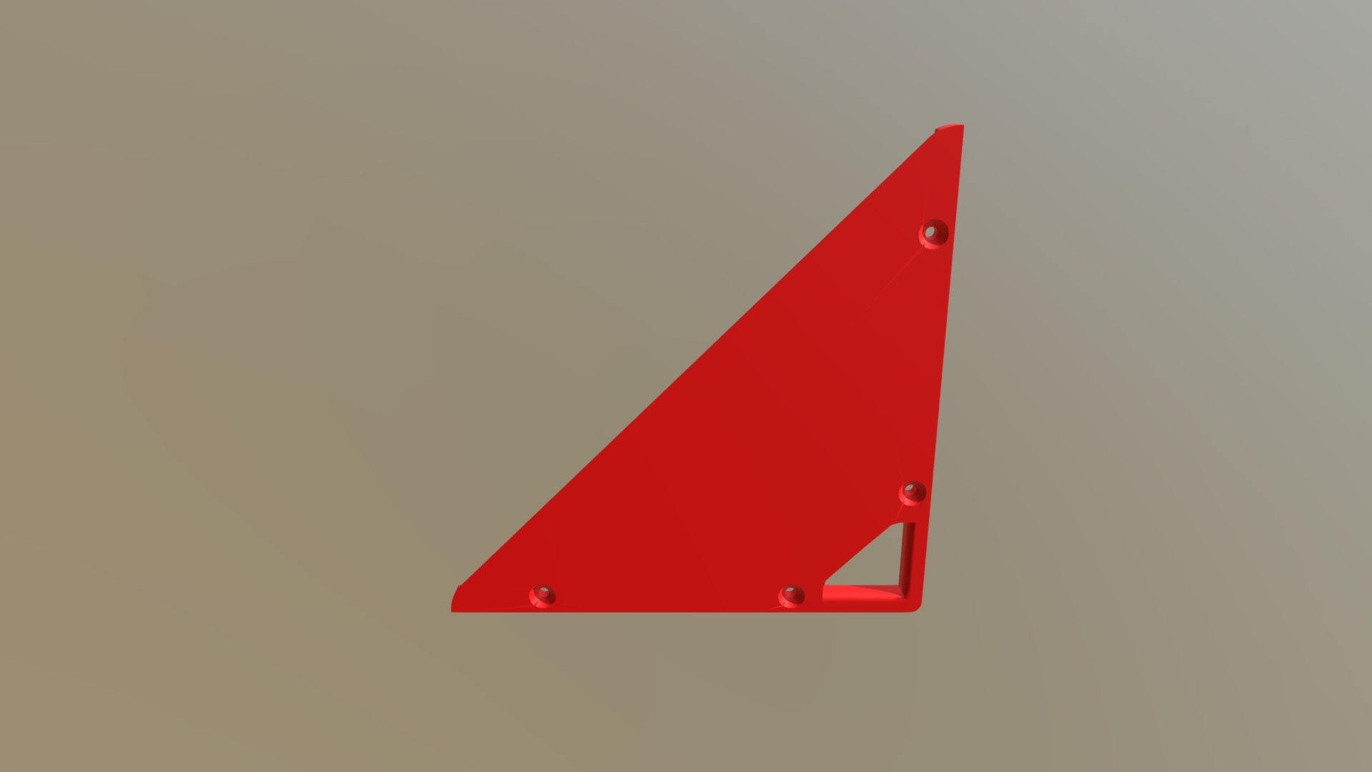 3D model Prism P7 – Dock Part (Bottom Plate) - This is a 3D model of the Prism P7 - Dock Part (Bottom Plate). The 3D model is about shape, arrow.