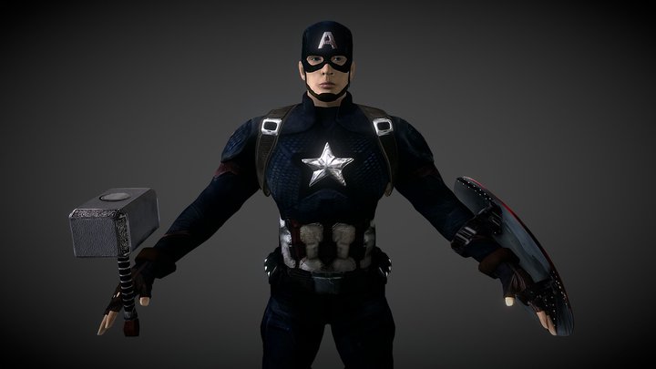 Captain America Endgame 3D Model
