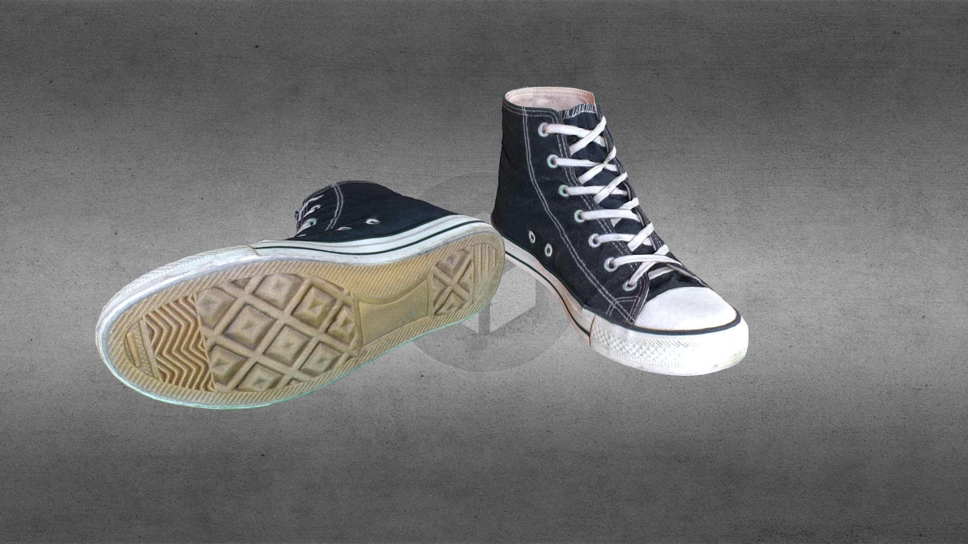 3D model Converse shoes - This is a 3D model of the Converse shoes. The 3D model is about a pair of shoes.