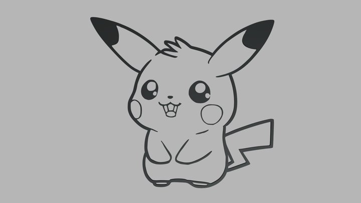 3D Drawing  Pokemon  Pikachu drawing by Hideyuki Nagai  Doodle Addicts
