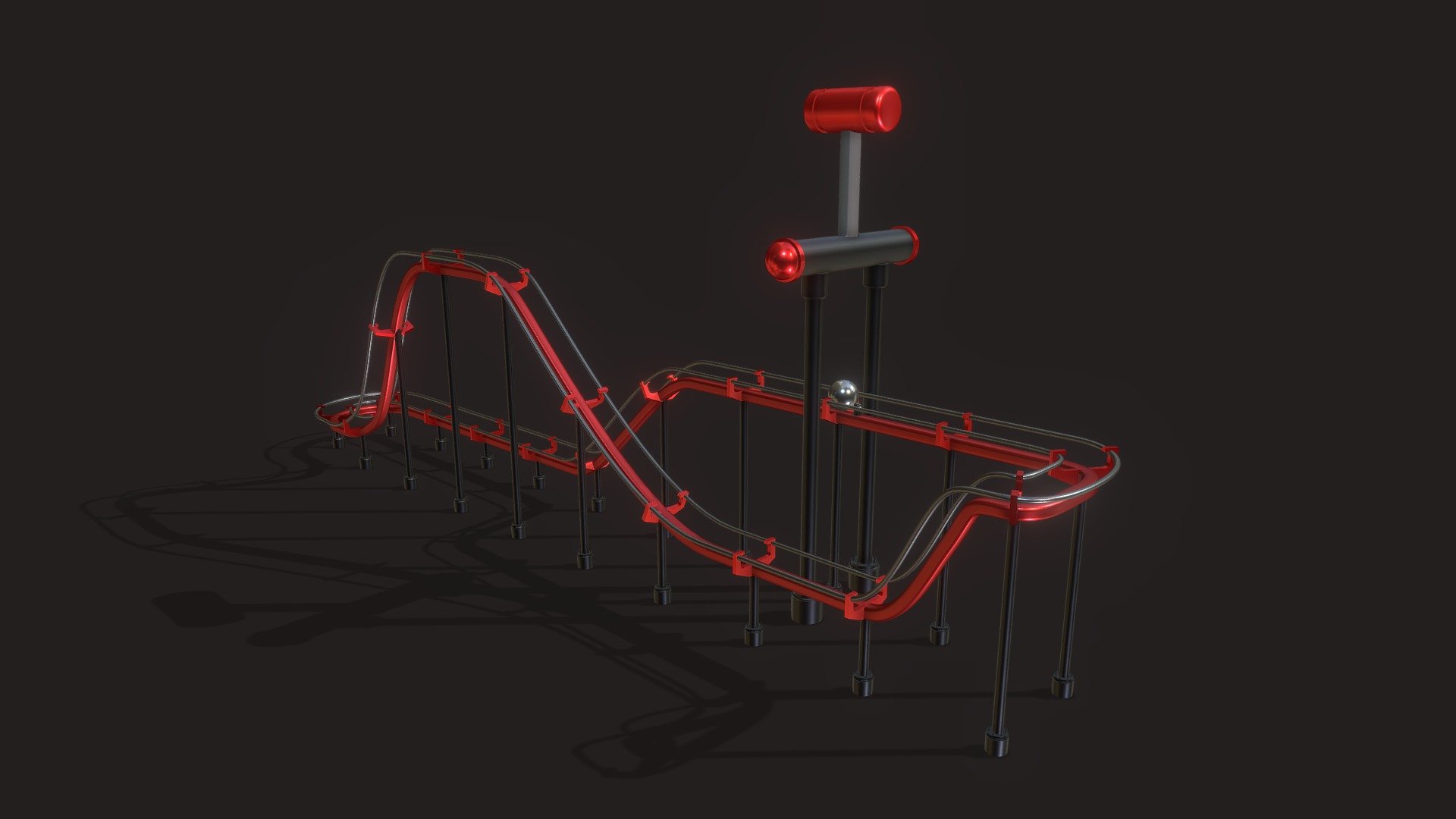 Marble Roller Coaster - 3D model by valentiv [7cf599b] - Sketchfab