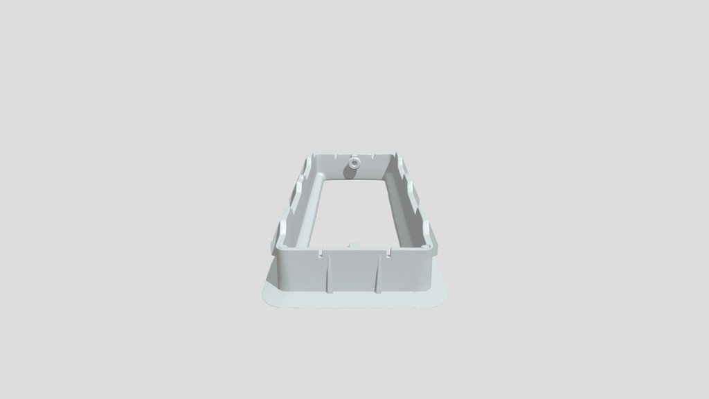 Plastic rectangular mounting frame