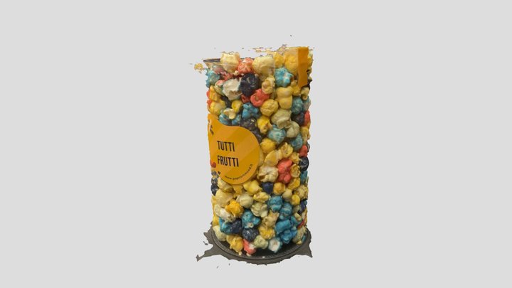 Tutti Frutti Colorful Popcorn Very Bad Quality 3D Model
