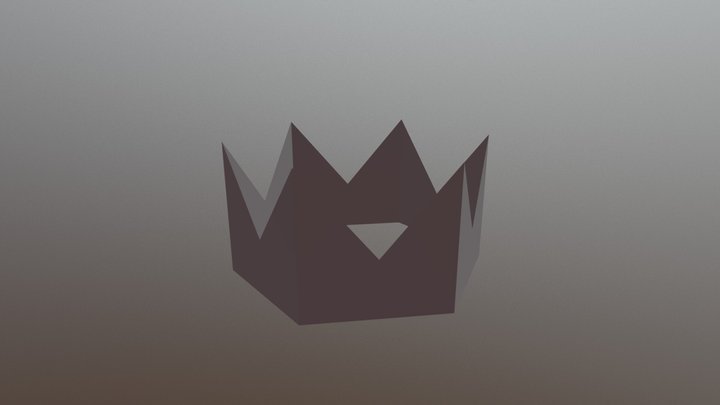 Crown - 6 Points Flat 3D Model