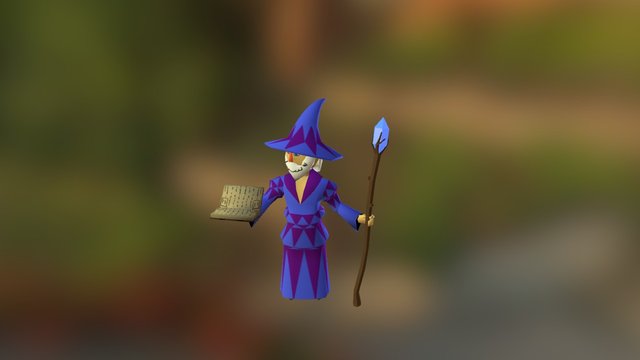 Toon Wizard 3D Model