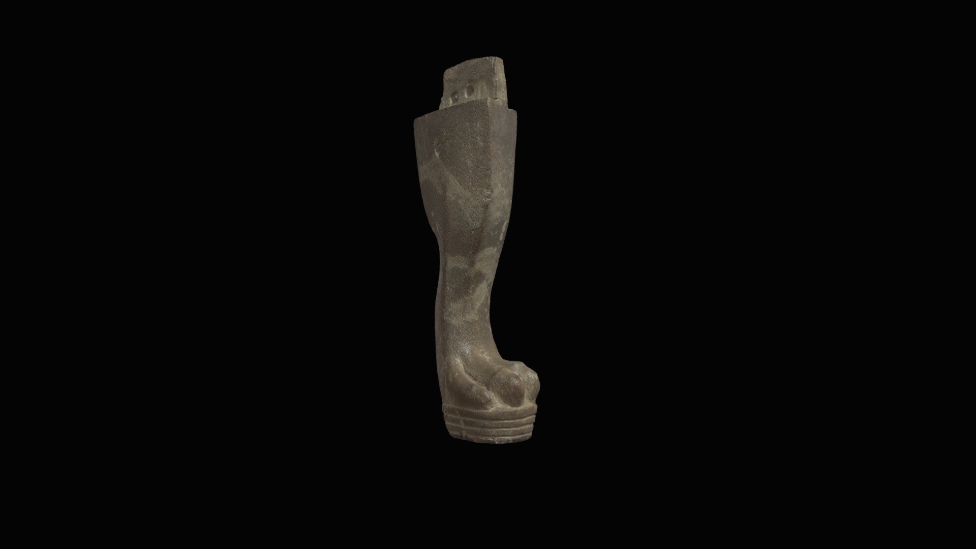 Stool leg with animal paw