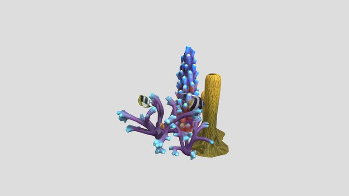 Coral Landbouw Gezond 3D Model