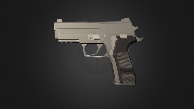 Jason Bourne's Shotgun SIG-Sauer P229 3D Model