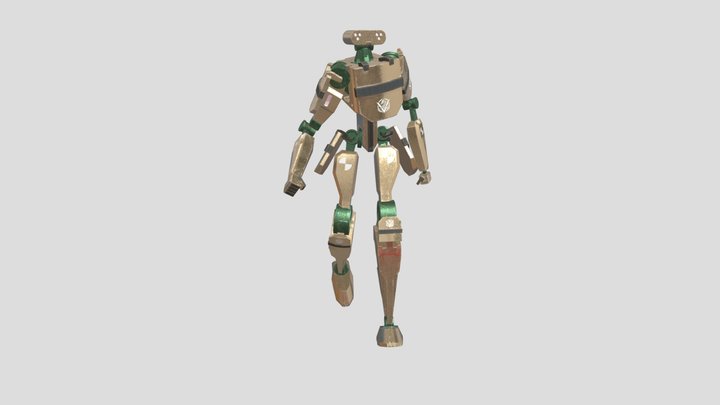 V2 Robot animations 3D Model