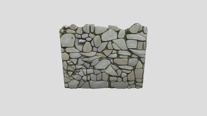 Medieval Rock Wall 3D Model