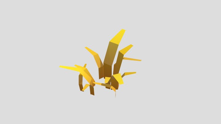 Low Poly Desert Shrub - Dry Bush – Gratis 3D-model STL