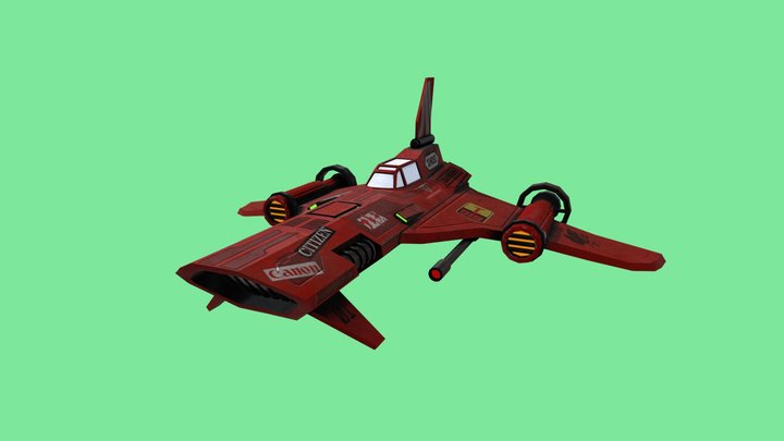 Akira Spaceship 3D Model