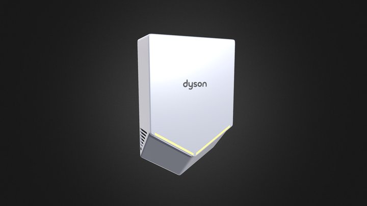 Dyson Airblade HU02 V Hand Dryer White 3D Model