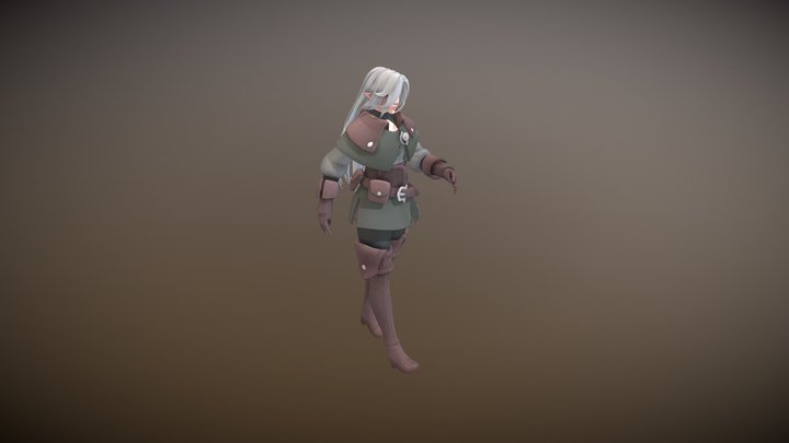 AZRI Character Cycles Animation 3D Model