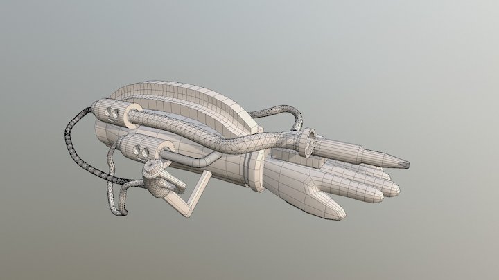 Maya Weapon 3D Model