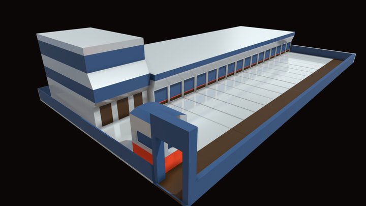 Logistics Center MAP Low Poly – Modello 3D gratuito STL
