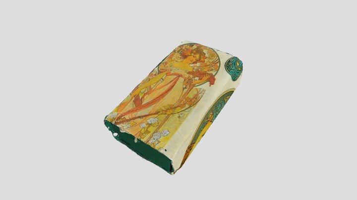 Alphonse Mucha Paper Box 3D Model