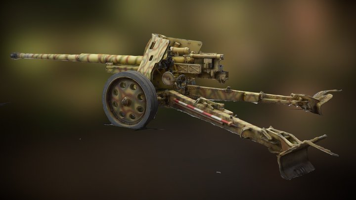Pak anti tank gun 3D Model