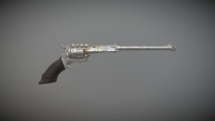 Sci-fi Colt Revolver 3D Model