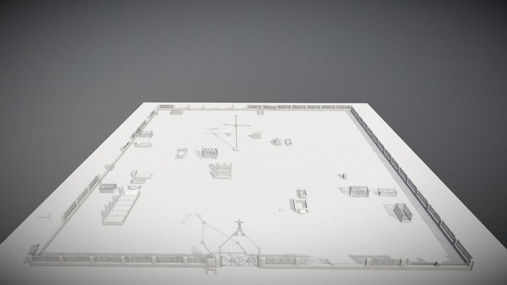 3D Cemetery reconstruction 3D Model