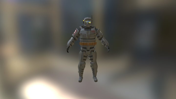 Sci-Fi Soldier armour 3D Model