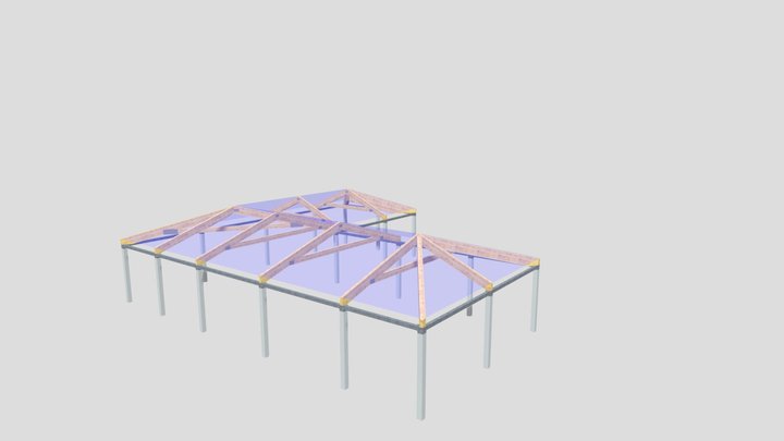 Swimming Pool Roof 3D Model