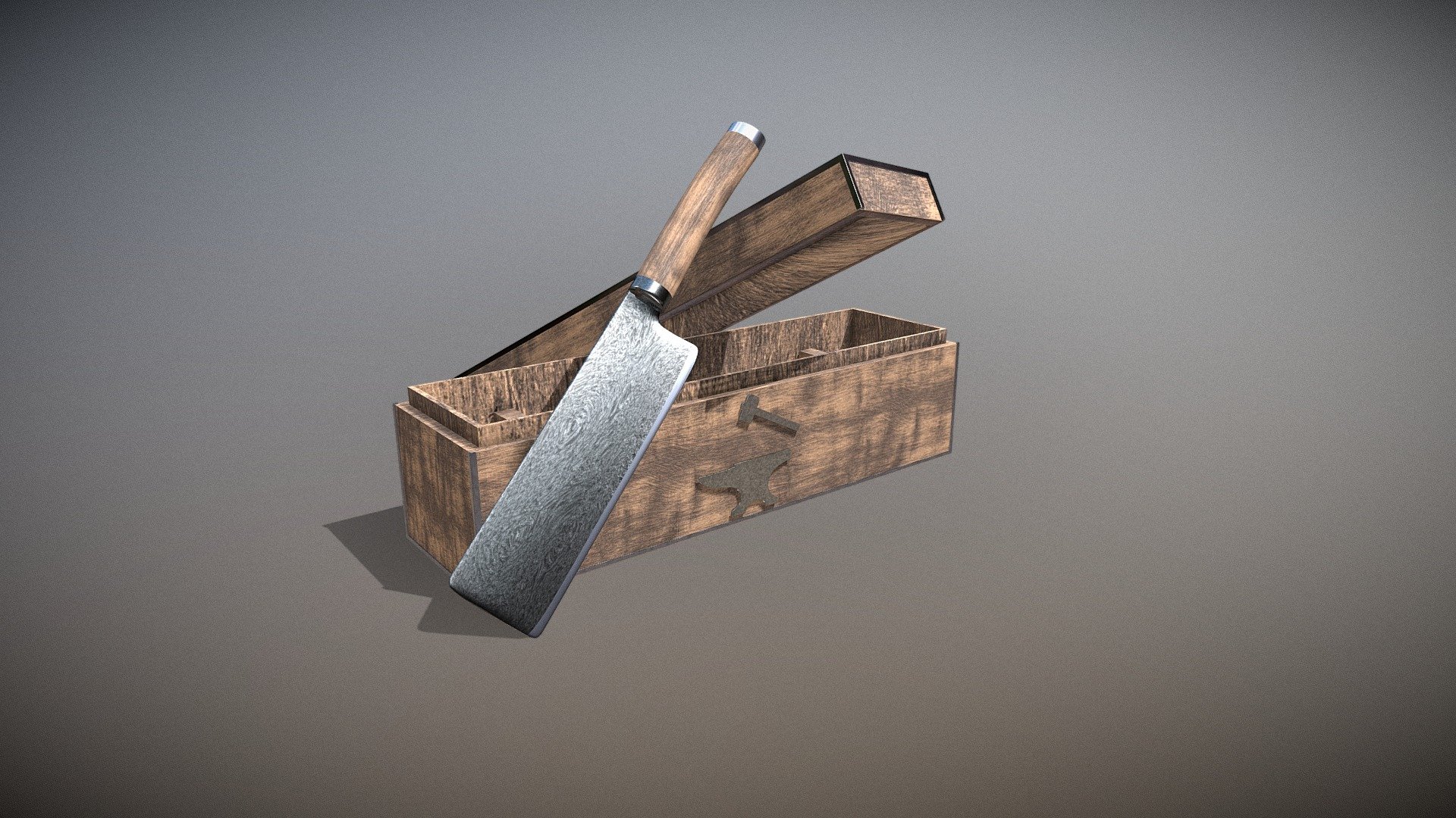Nakiri Knife (Nakiri bōchō) — Sketchfab embed 3D viewer