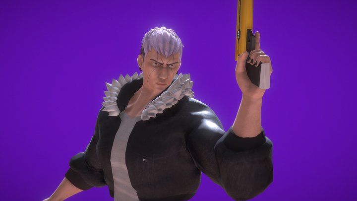Cyberpunk Stylized Character 3D Model