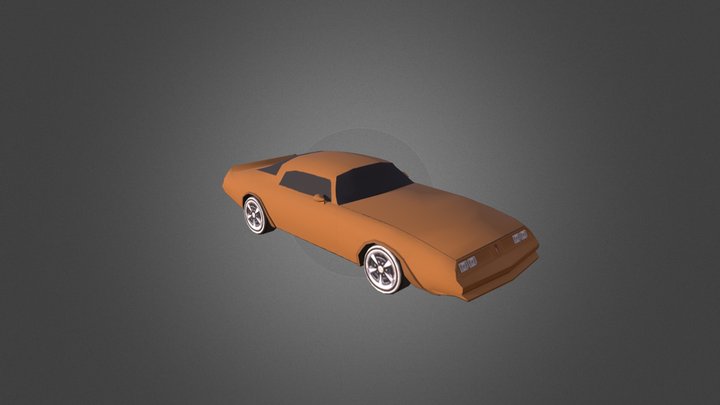 1977 Pontiac Firebird Low Poly 3D Model
