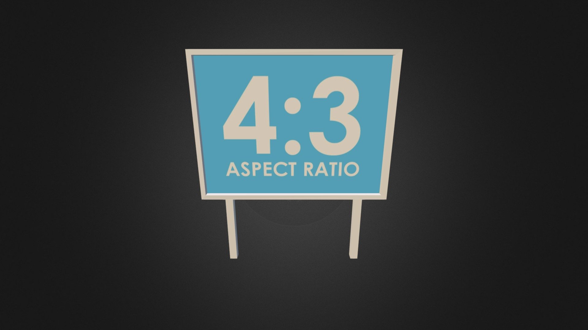 Simple Low-poly Billboard (4:3)